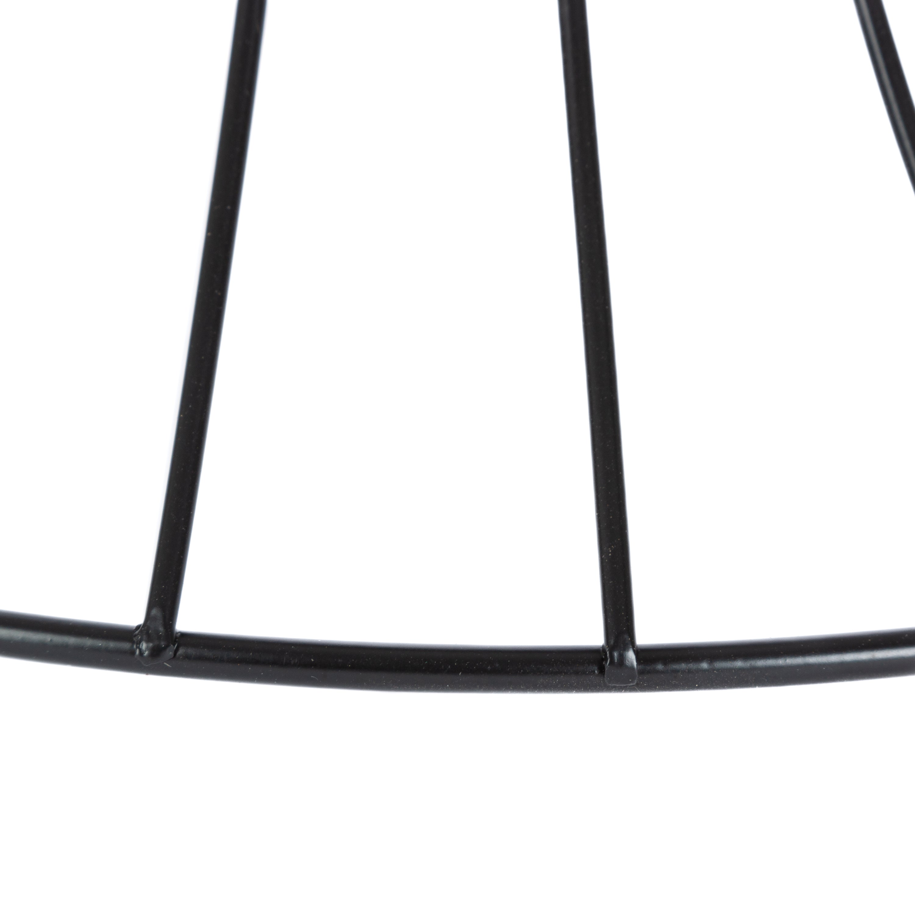 16.5 in Round Black Metal Wire Planter